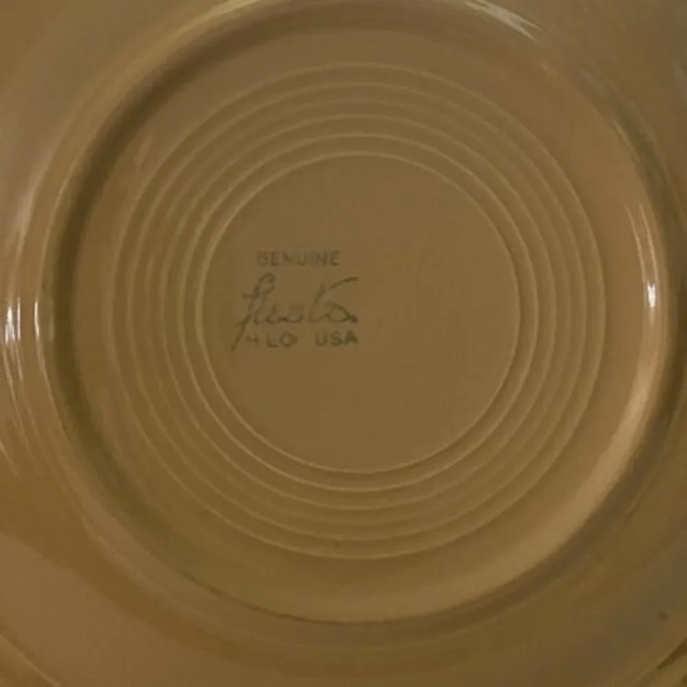 Vintage Fiestaware 10-1/2” Original Yellow Plate Genuine fiesta HLCo USA Stamp